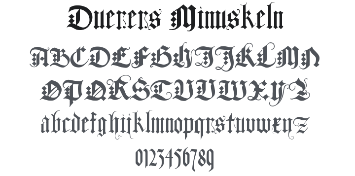 Duerers Minuskeln Font