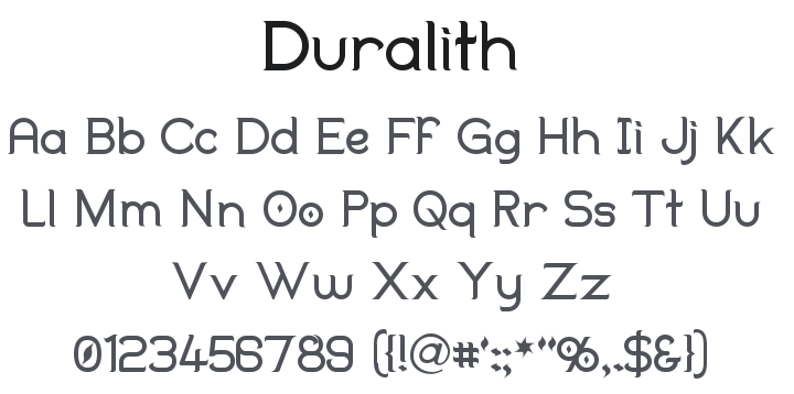 Duralith Font