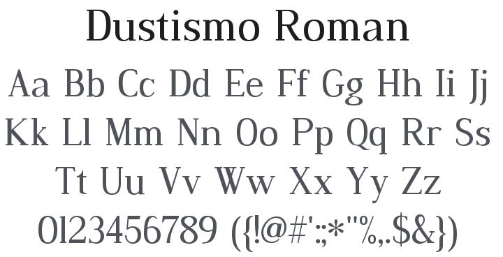 Dustismo Roman Font Family
