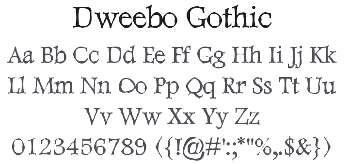 Dweebo Gothic Font Family