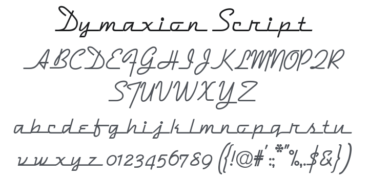 Dymaxion Script Font