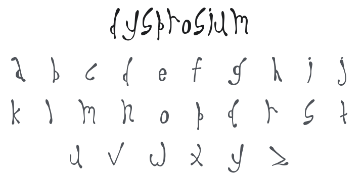 Dysprosium Font