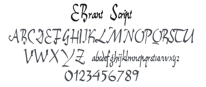 E-Brant Script Font