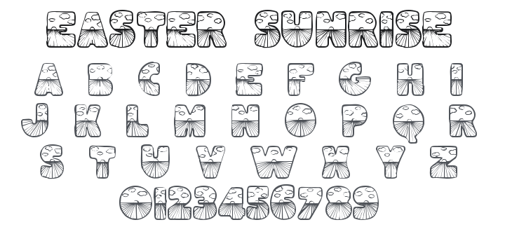 Easter Sunrise Font
