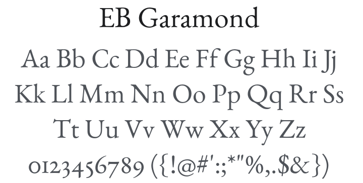 EB Garamond Font Family