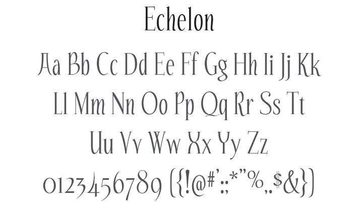 Echelon Font Family