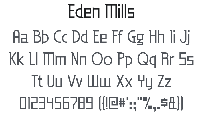 Eden Mills Font Family