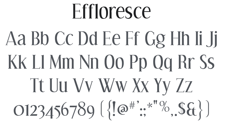 Effloresce Font Family