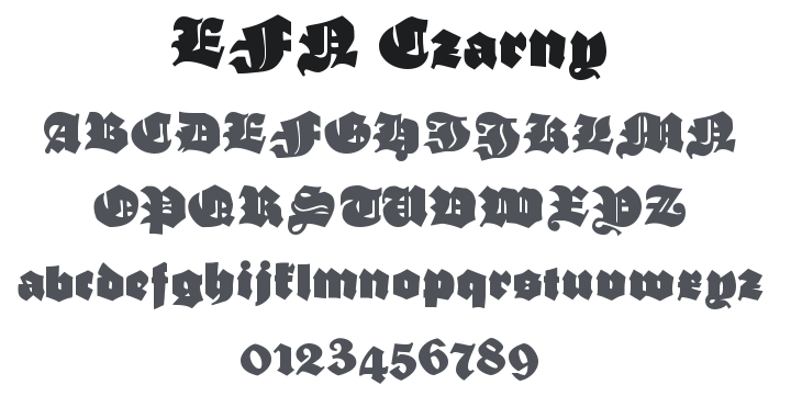 EFN Czarny Font