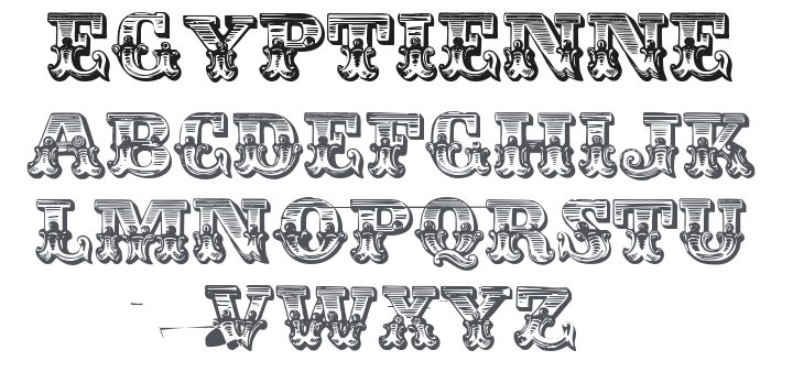 Egyptienne Zierinitialien Font