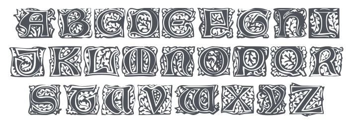 Eichenlaub Initialen Font