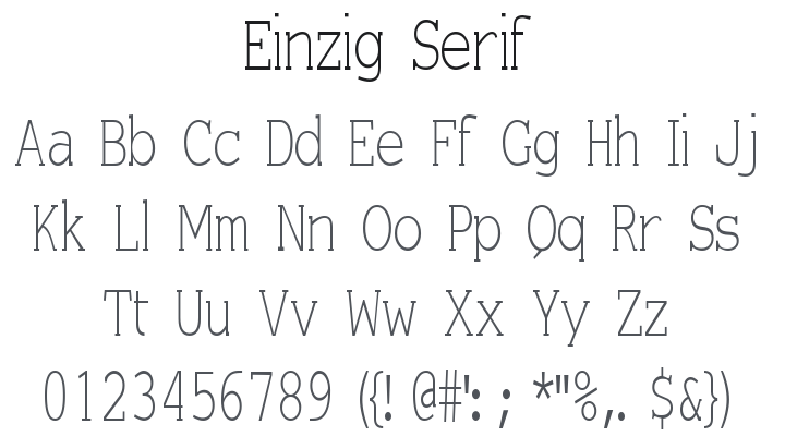 Einzig Serif Font