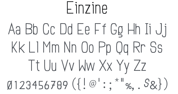 Einzine Font