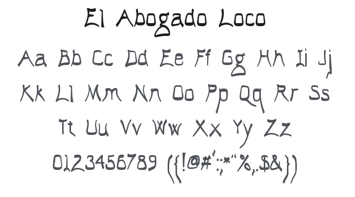 El Abogado Loco Font