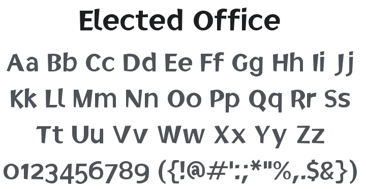 Elected Office Font Family