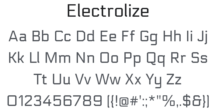 Electrolize Font
