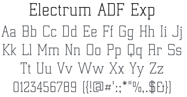 Electrum ADF Exp Font Family