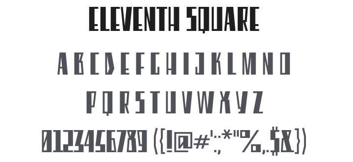 Eleventh Square Font