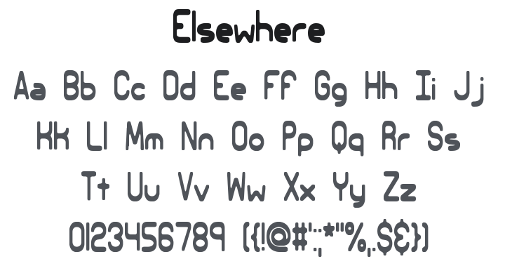 Elsewhere Font Family