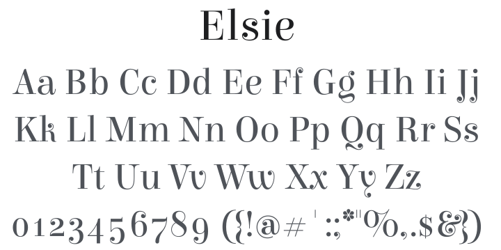 Elsie Font Family