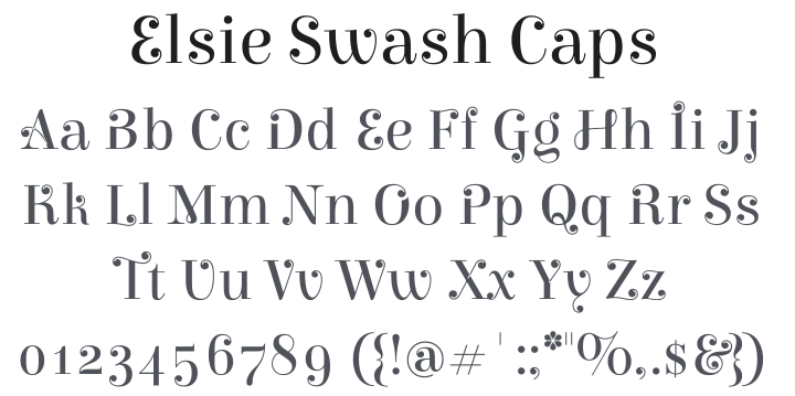 Elsie Swash Caps Font Family