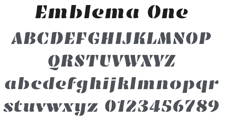 Emblema One Font