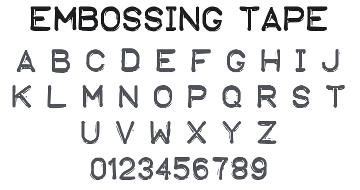 Embossing Tape Font Family