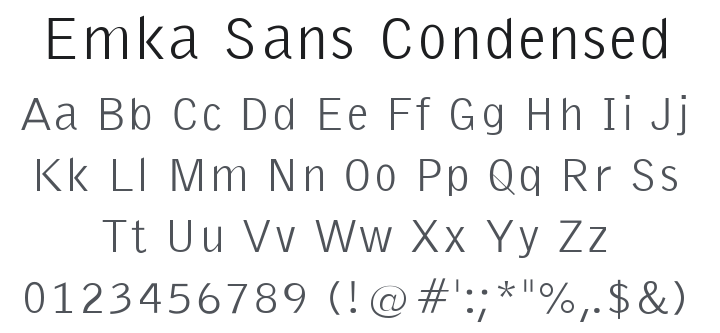 Emka Sans Condensed Font Family