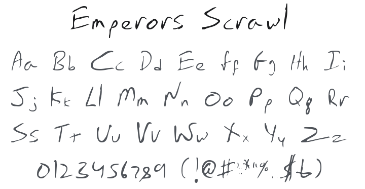 Emperors Scrawl Font
