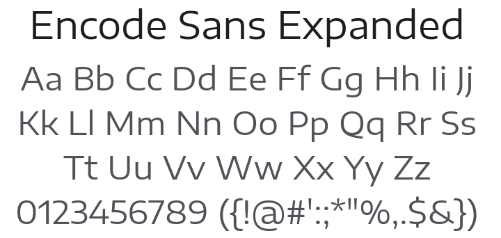 Encode Sans Expanded Font Family