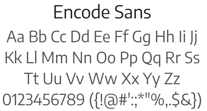 Encode Sans Font Family