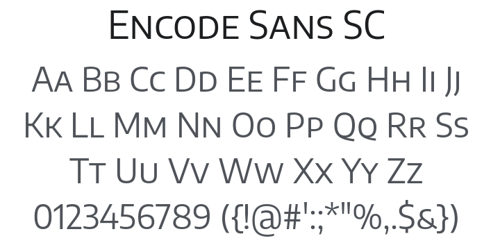 Encode Sans SC Font Family