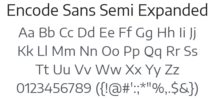 Encode Sans Semi Expanded Font Family