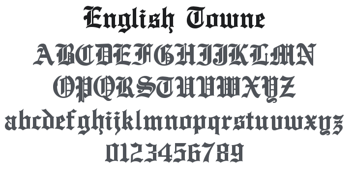 English Towne Font