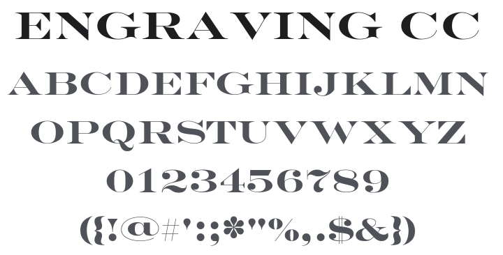 Engraving CC Font Family