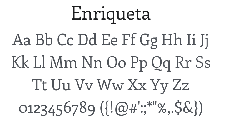Enriqueta Font Family