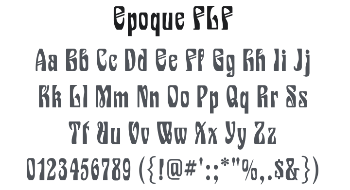 Epoque FLF Font