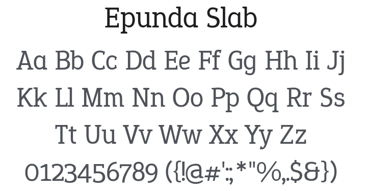 Epunda Slab Font Family