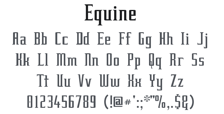 Equine Font