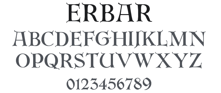 Erbar Initialen Font Family