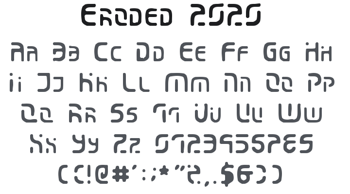 Eroded 2020 Font