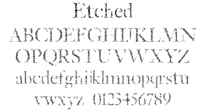 Etched Font