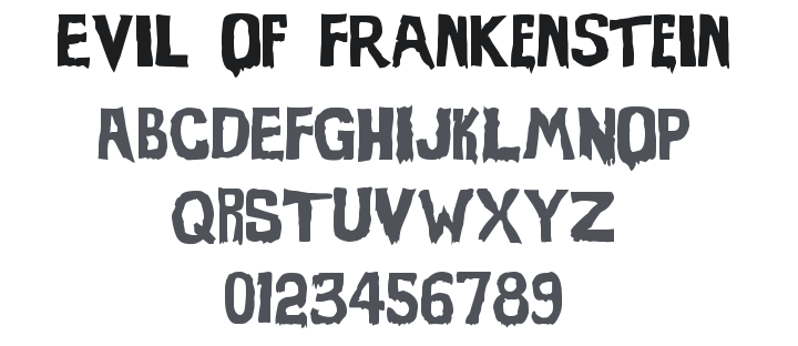 Evil Of Frankenstein Font Family
