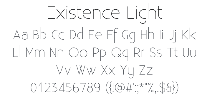 Existence Light Font Family