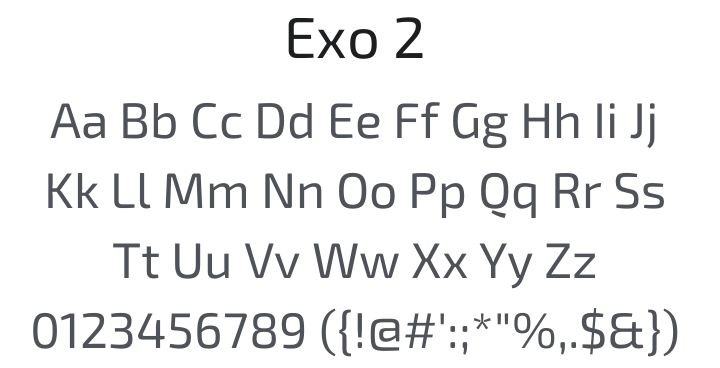 Exo 2 Font Family