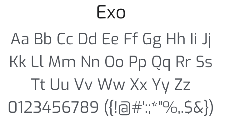 Exo Font Family