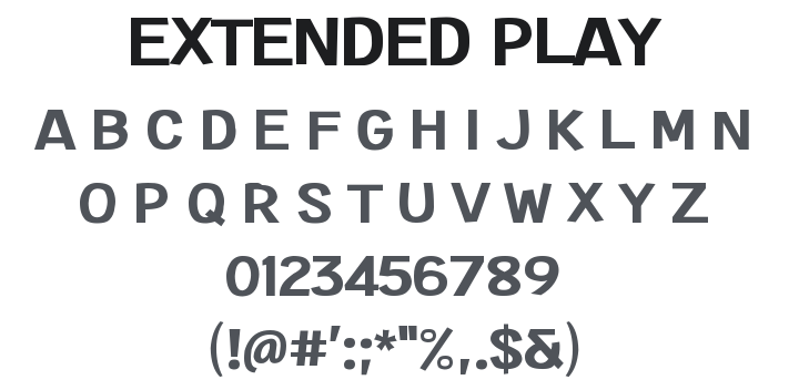 Extended Play Font
