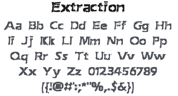 Extraction Font