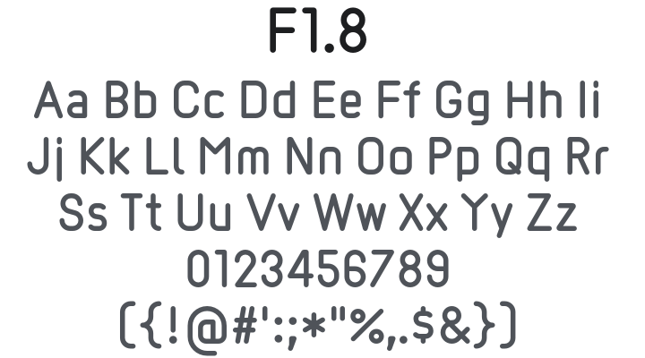 F1.8 Font
