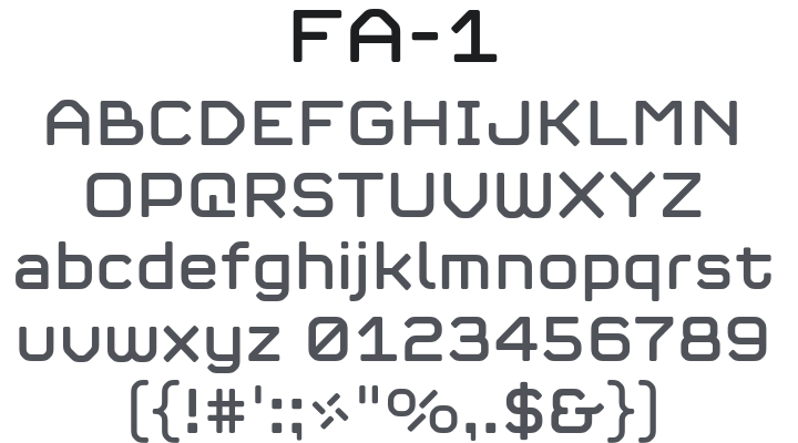 FA-1 Font
